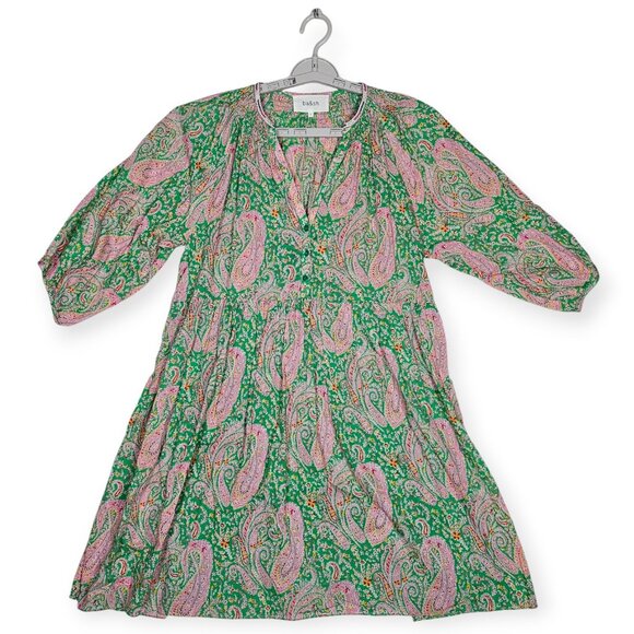 ba&sh Dresses & Skirts - ba&sh Odeon Paisley Print Mini Dress Green Pink Cotton Size 2